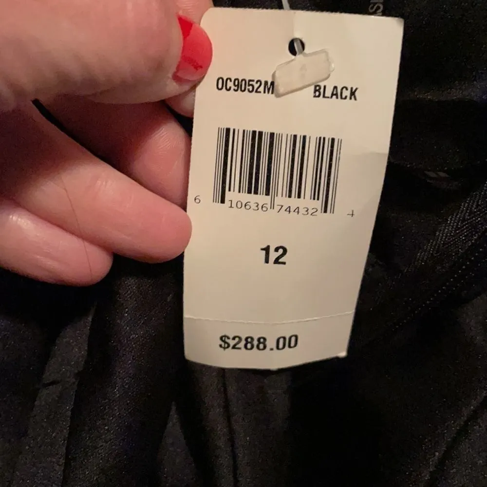 Tadashi Collection Black Silk Tea Length Dress - Image 8