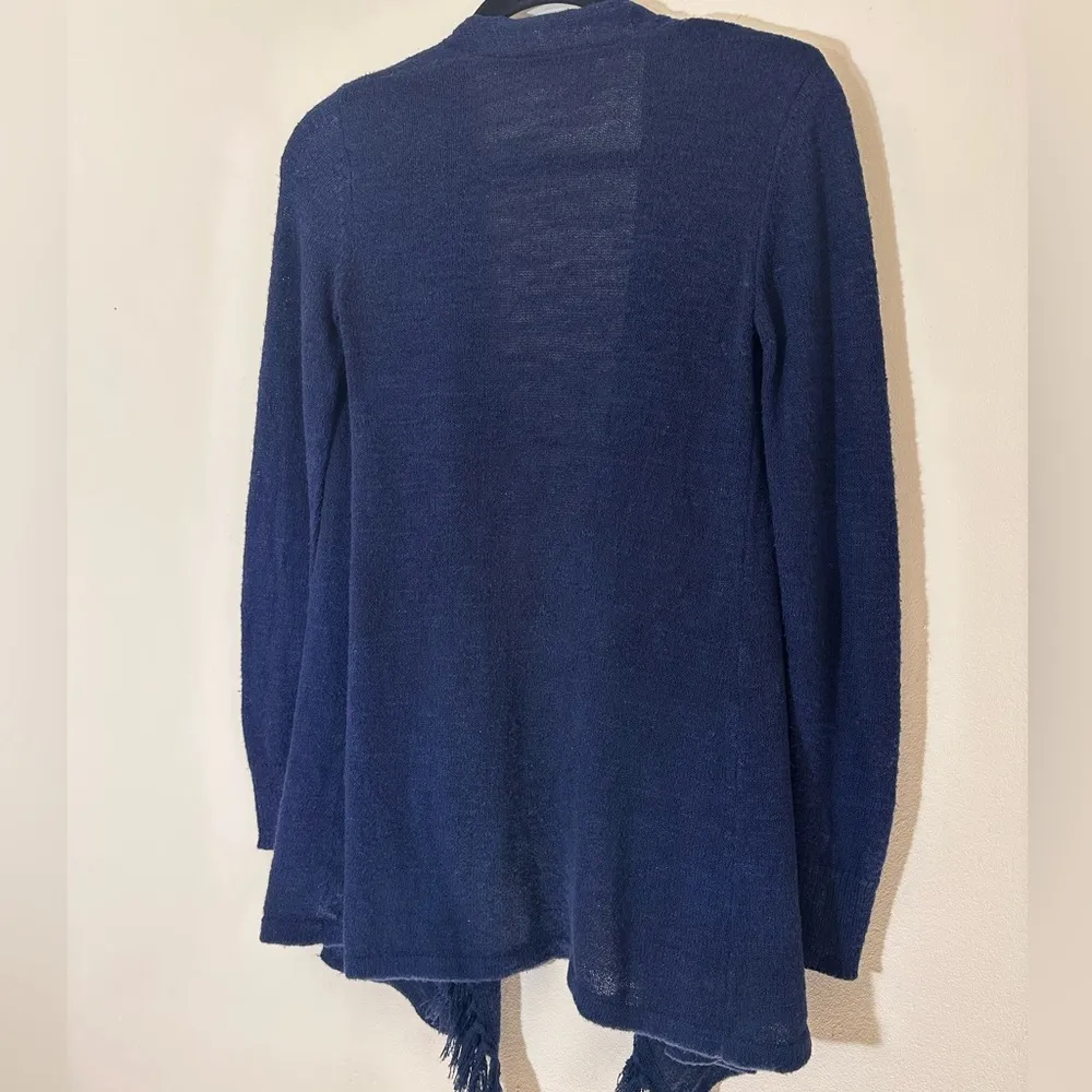 Lilly Pulitzer Lucita Fringe navy open front cardigan size XS - Image 16