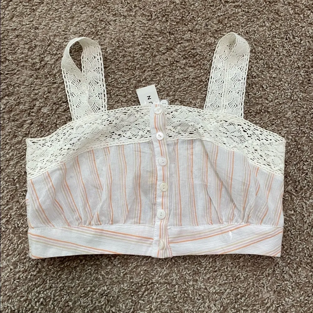 LA Hearts Button Front Trim Top - Image 2