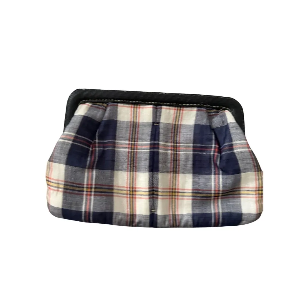 J CREW Fall Plaid Clutch Handbag NEW NWOT Black - Image 3