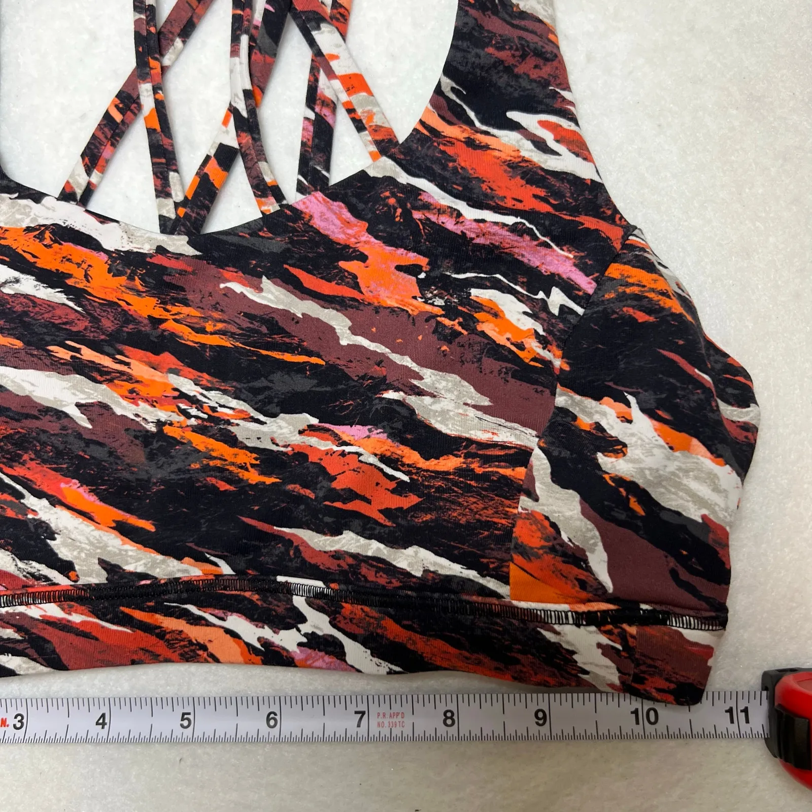 Lululemon Lunar New Year Free to be Serene Sports Bra Sz 2 Tiger Tide Smoky Red - Image 9