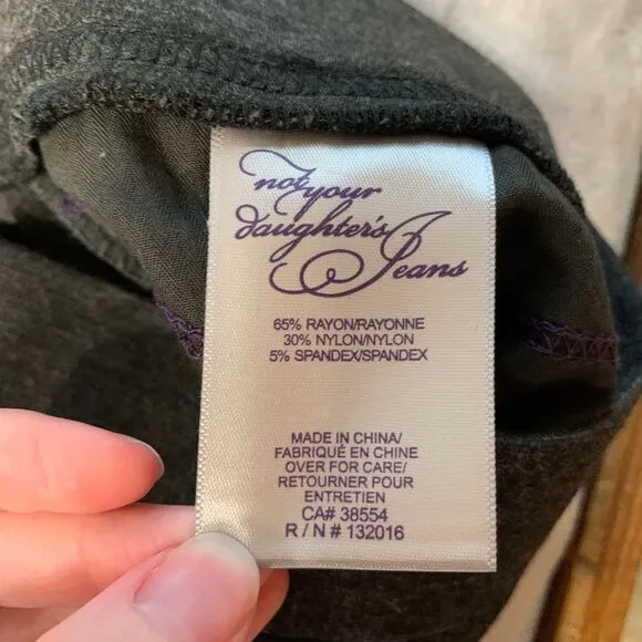 NYDJ Womens‎ 6 Skirt Charcoal Gray Ponte Knit Pencil Skirt Career Office Wear - Image 5