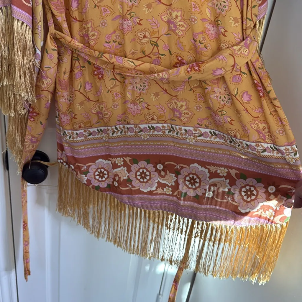 Spell and the Gypsy road tassel fringe dress Orange Size XS - Image 16