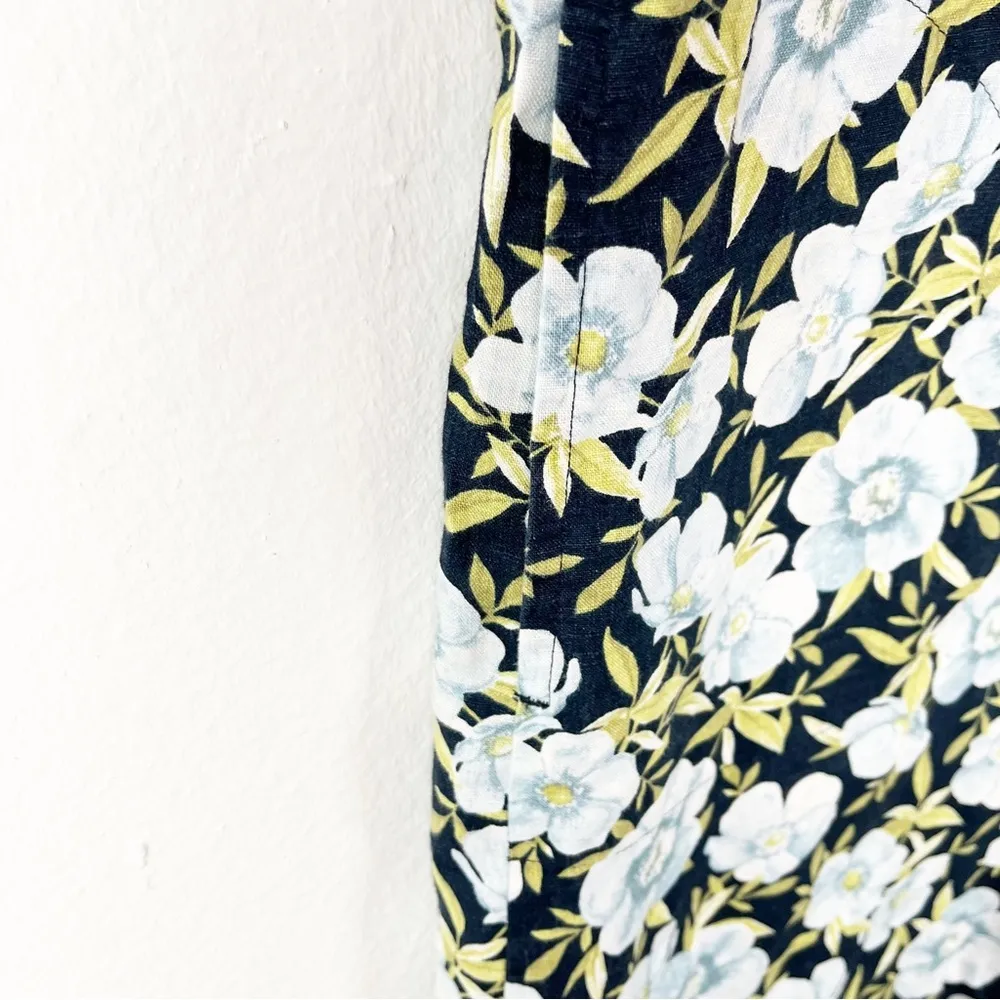 J. Jill Love Linen J.JILL 100% Linen Floral Side Pockets Shift Dress, Small - Image 7