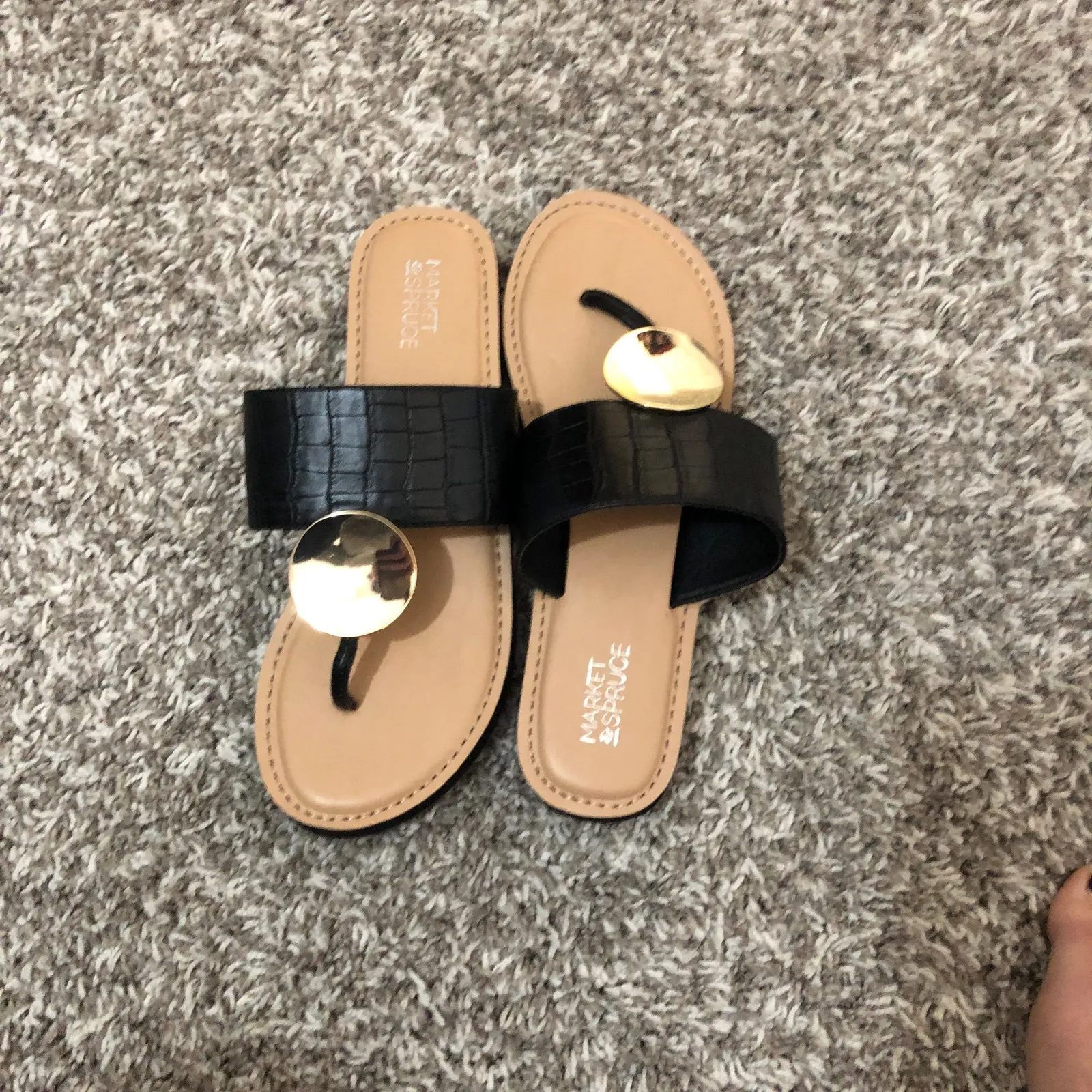 Market & Spruce SIZE 7.5 Havanna Textured Flip Flop Thong Sandal - Stitch Fix - Image 11