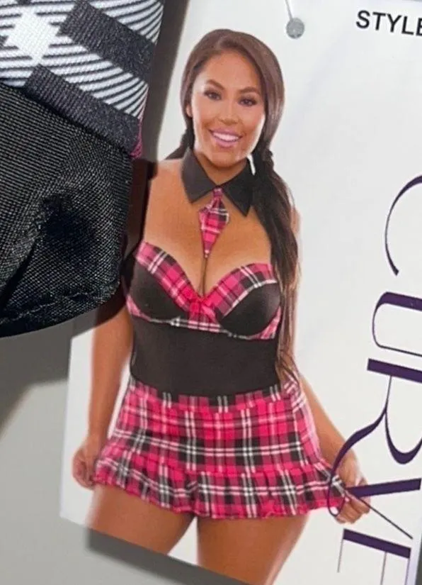 Schoolgirl Sexy Lingerie Costume Black Size 3X - Image 3