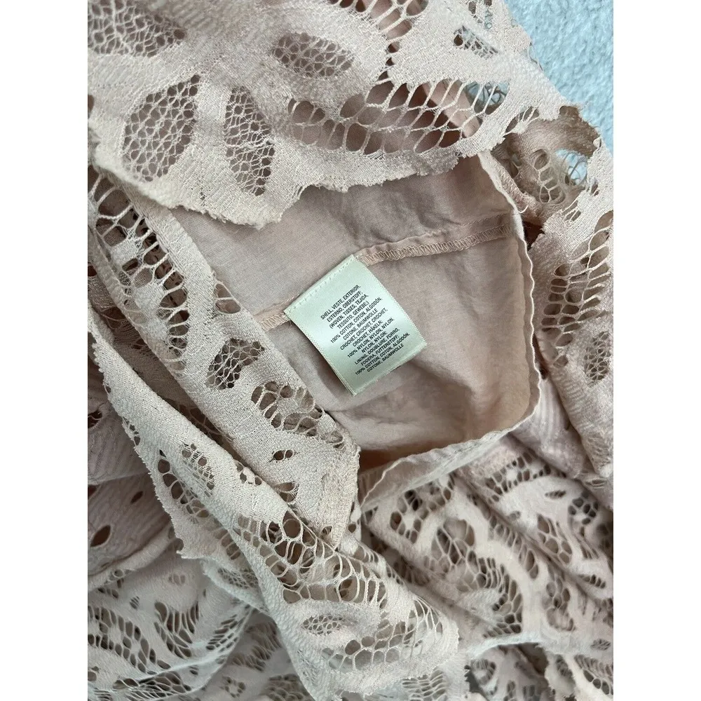 MaEVe Anthropolgie Pink Dress Sleeveless Handkerchief Hem Size 2 Floral - Image 5