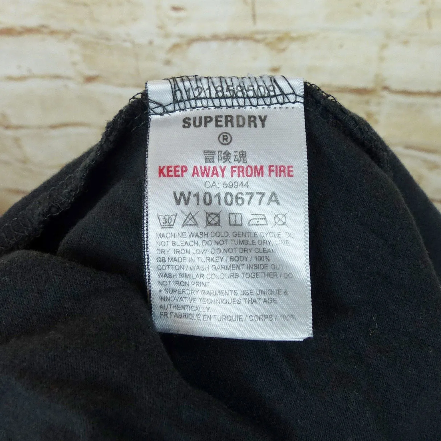 Superdry Black Label T-Shirt Women US 6 Black Out Graphic Logo Short Sleeve Moto - Image 15