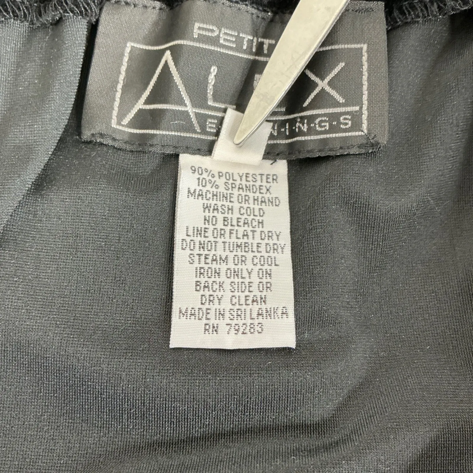 Alex Evenings Petite SP Black Velvet Maxi Skirt Side Slits Formal Evening‎ Gown - Image 10