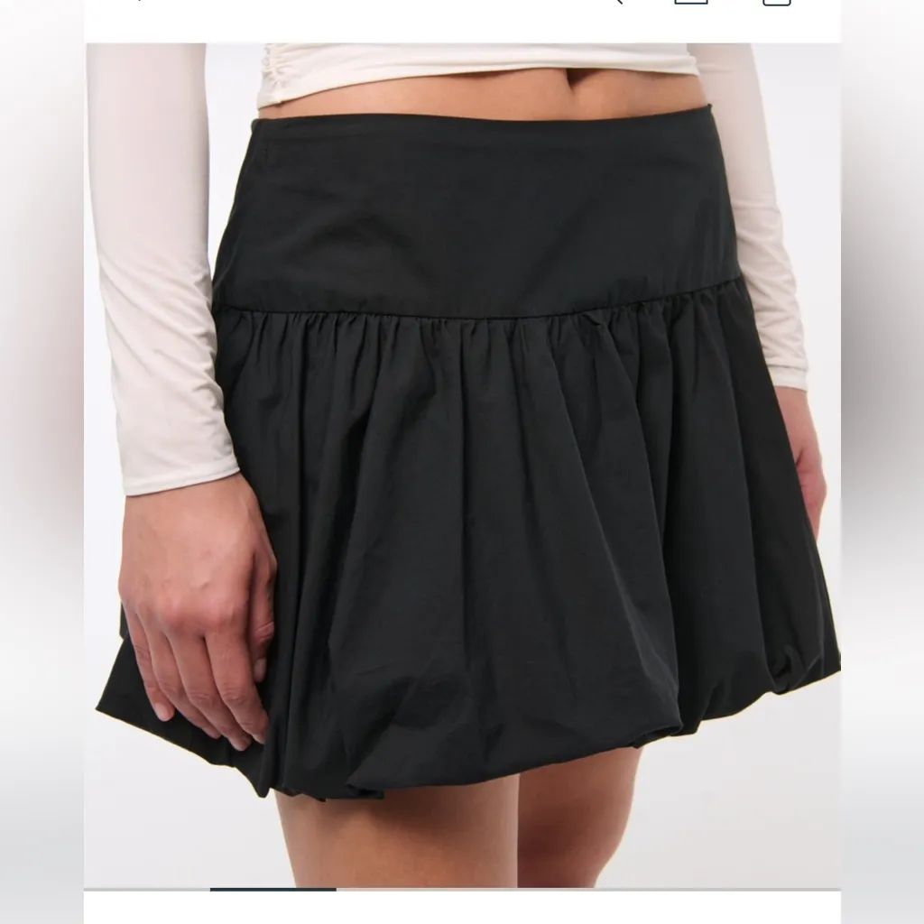 NWT Abercrombie white drop waist bubble hem mini skirt Sz M - Image 6