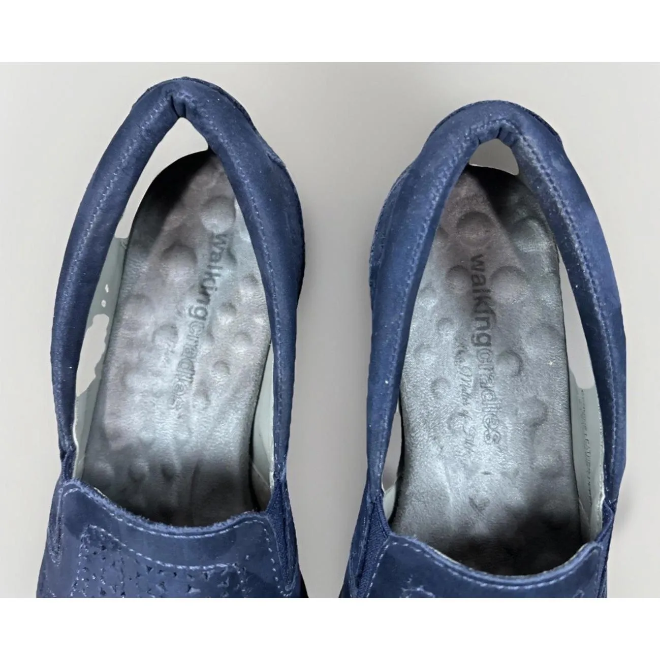 Walking Cradles Shoes Womens 8.5 M Orleans Slip On Sneakers Blue Leather Low - Image 8