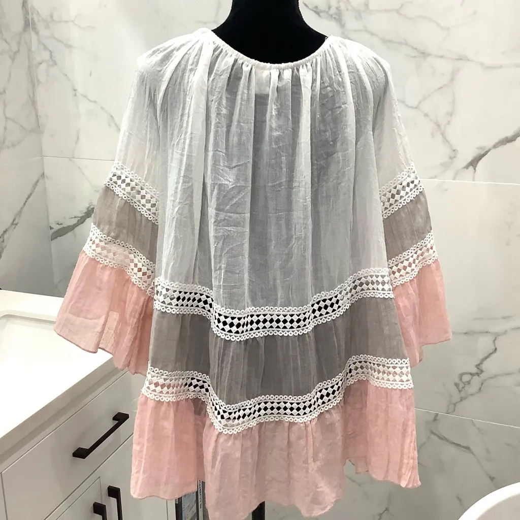 Nice tunic top/ short dress NEW 🌸🌸🌸 Pink Size XL - Image 2