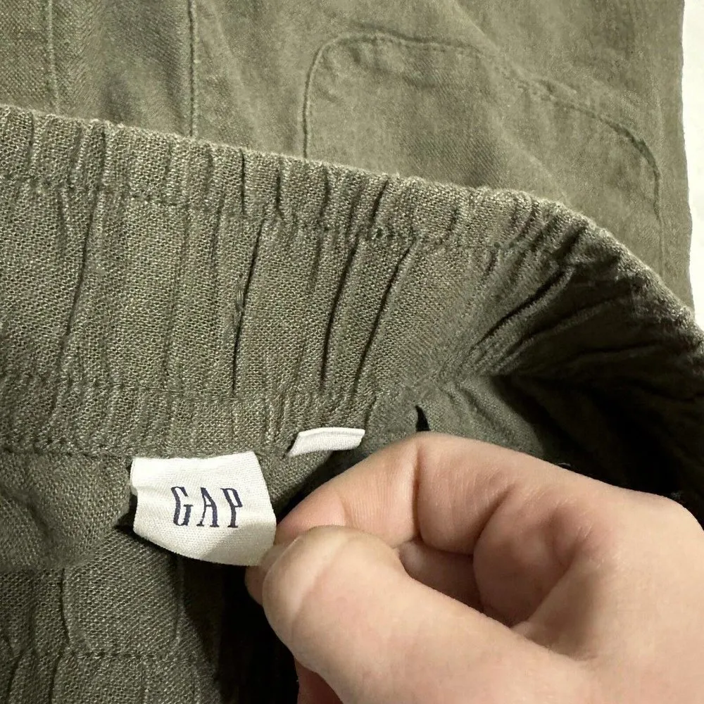 Women’s Gap Green Linen Blend Elastic Waist Lounge Shorts Sz XS Extra Small - Image 6