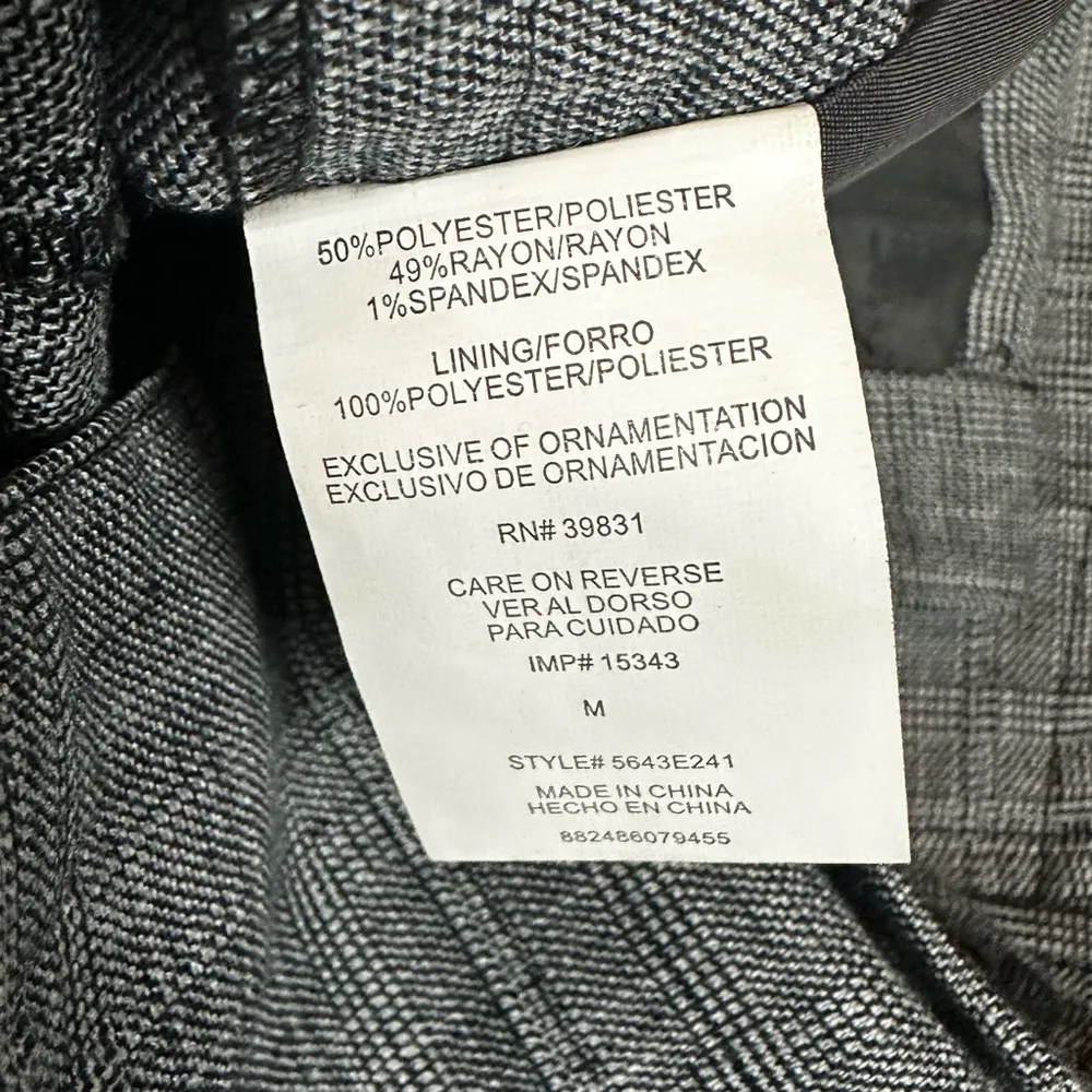 Vintage 2000s XOXO Micro Plaid Fitted Blazer Puff Sleeve Academia Y2K Size S - Image 4