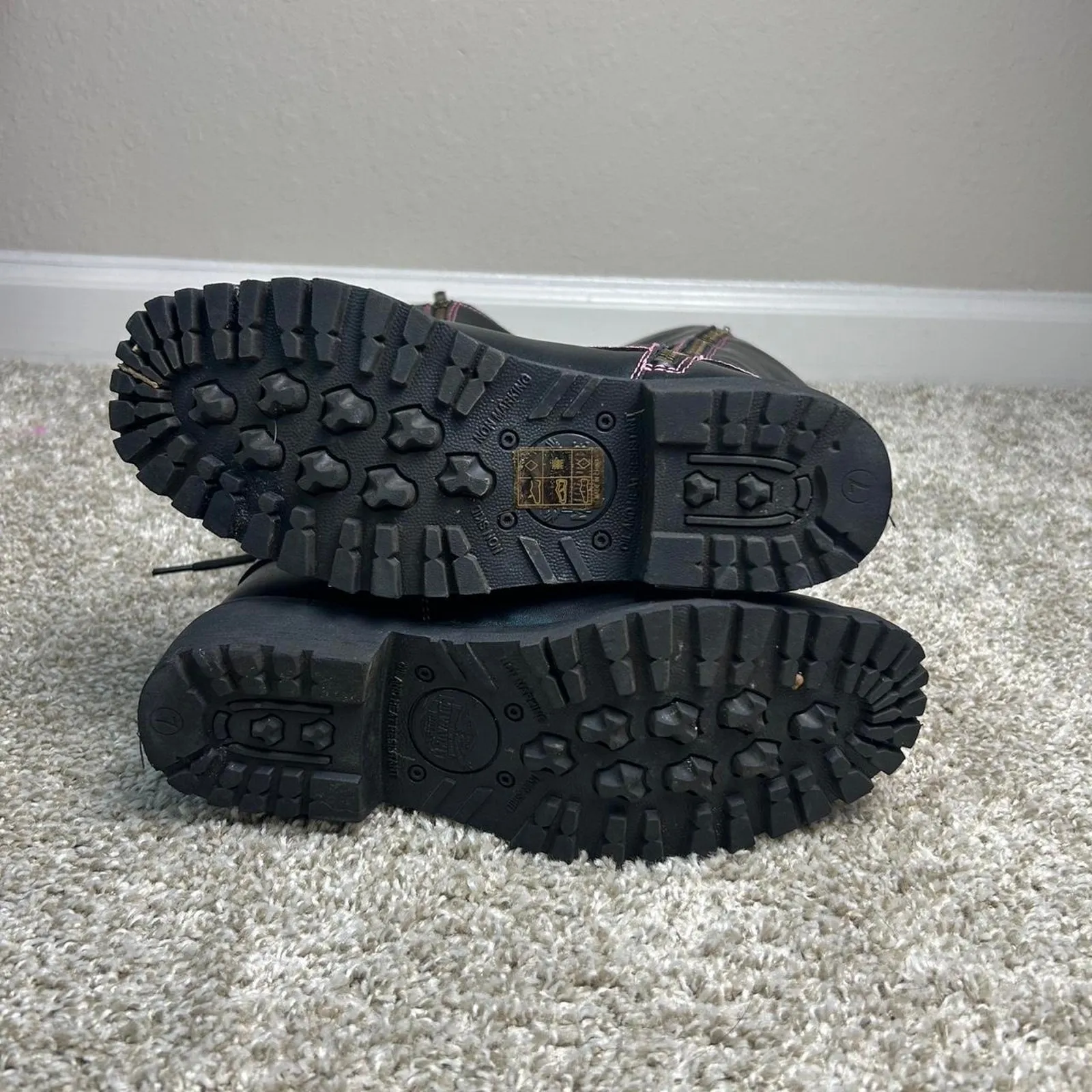 Milwaukee size 7 black leather biker boots - Image 4