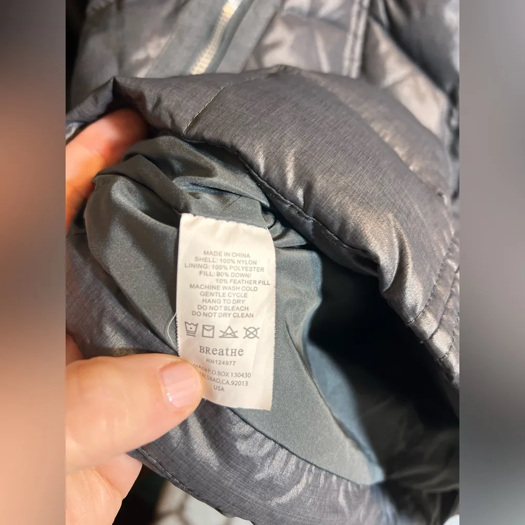 Prana Women's Down Puffer Ski Jacket Dark Gray XL - Image 10