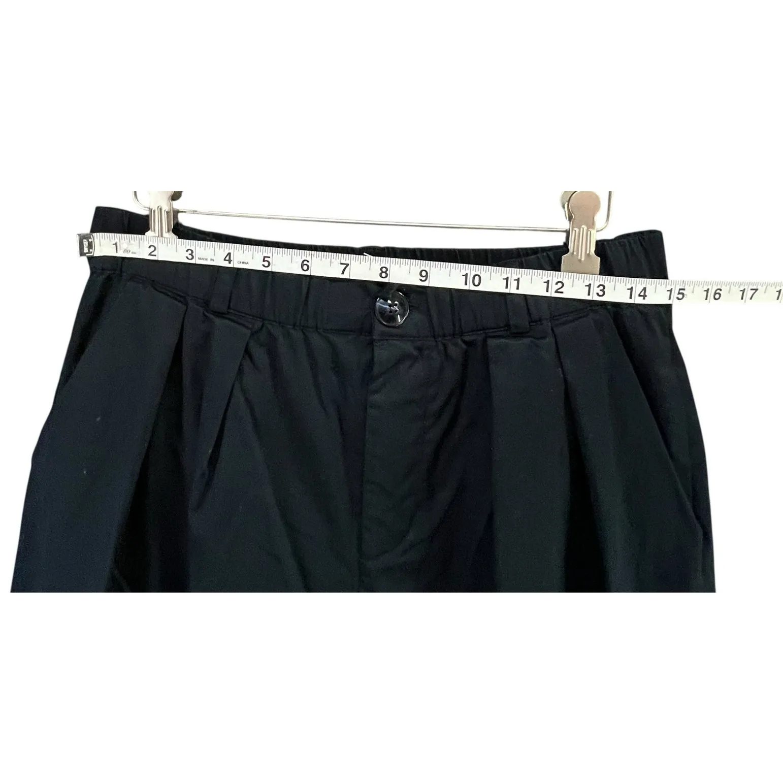 Anthropologie Maeve Curve Poplin Barrel Pants Womens XS Black High Rise Modern - Image 7