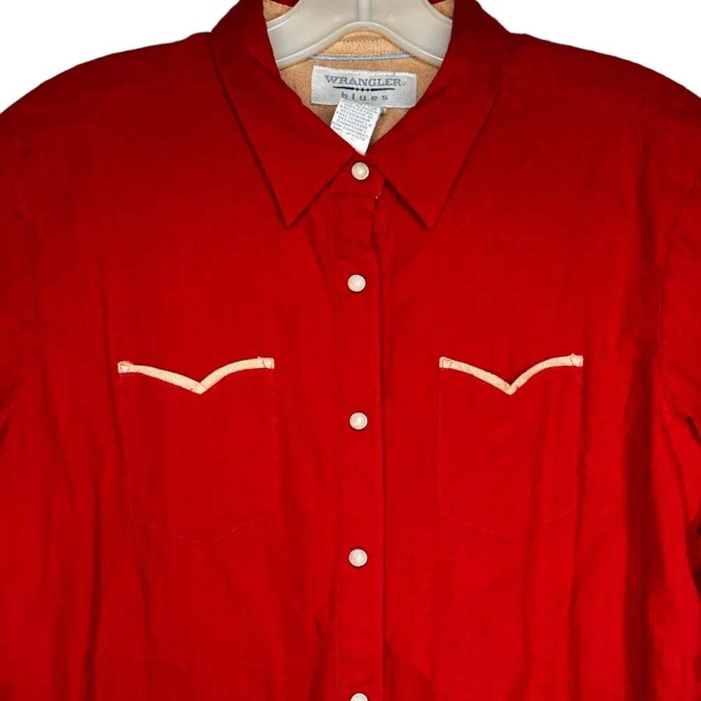 Wrangler Blues Western Cut Red Shirt - Image 2