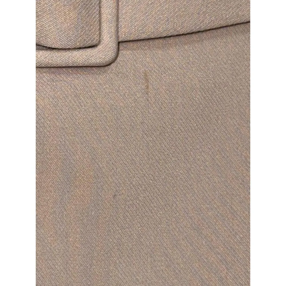 Abercrombie & Fitch Tan Beige Tweed Belted Micro Mini Skirt Womens Size Medium M - Image 6