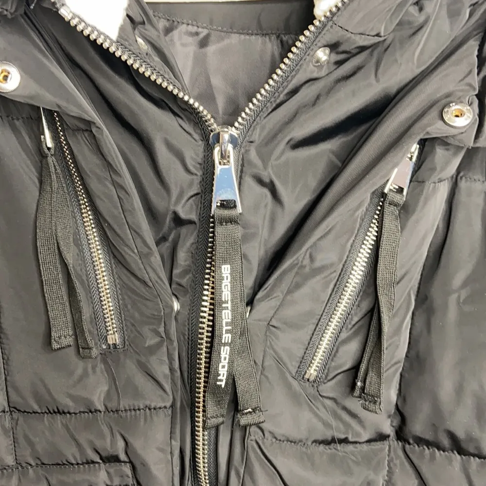 Bagetelle Sport Women’s Blue Puffer Parka Hooded Jacket Size Medium NWT - Image 8