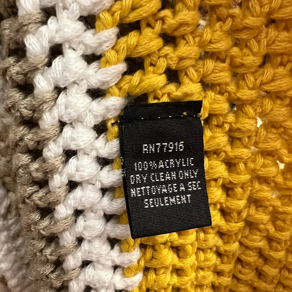 Anthropologie Eliza Crochet Longline Duster Color Block Cardigan rainbow - Image 6