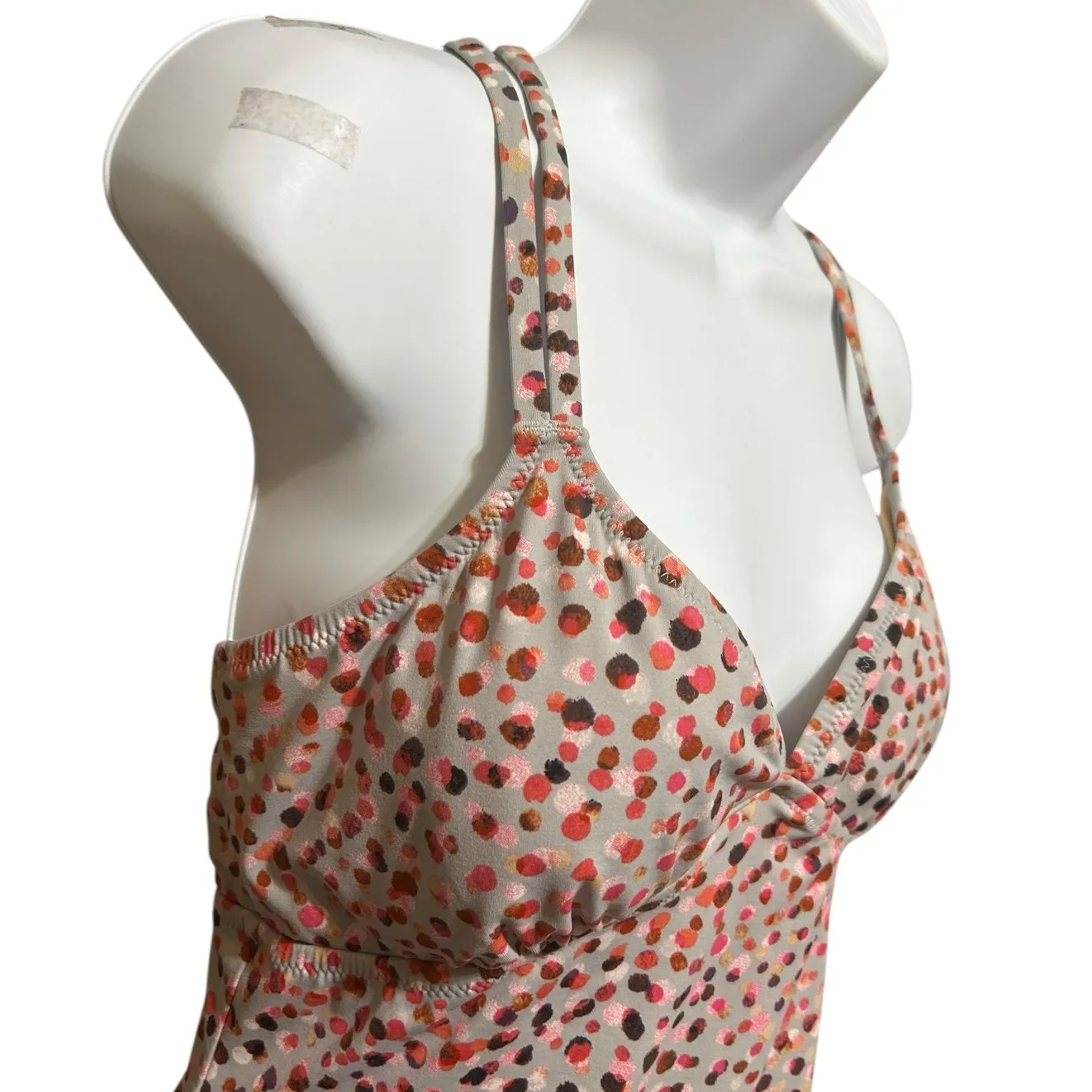 Garnet Hill Women Tankini Padded Modest Swimwear‎ Top 10 Abstract Dots Resort - Image 6