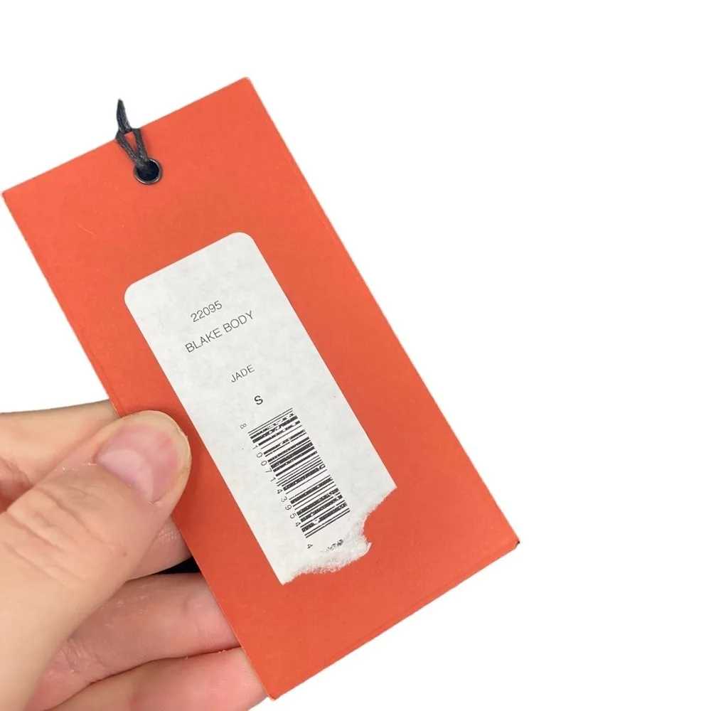 Alix NYC S Women's Blue Green Jade Jersey Fabric One Sleeve Blake Bodysuit NWT - Image 4