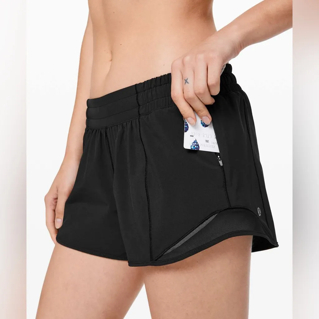 Lululemon Hotty Hot Short II *Long 4" Black Size 4 - Image 2