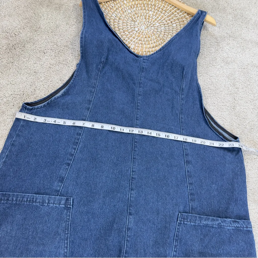 Women’s Denim Open Back Pull On Overall Sleeveless Cotton Blend in Cody Blue XXL - Image 12