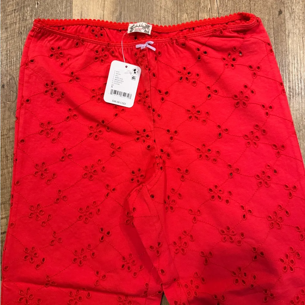 NWT Free People Intimately Size Small Full Bloom Eyelet Capri Pants - Image 4