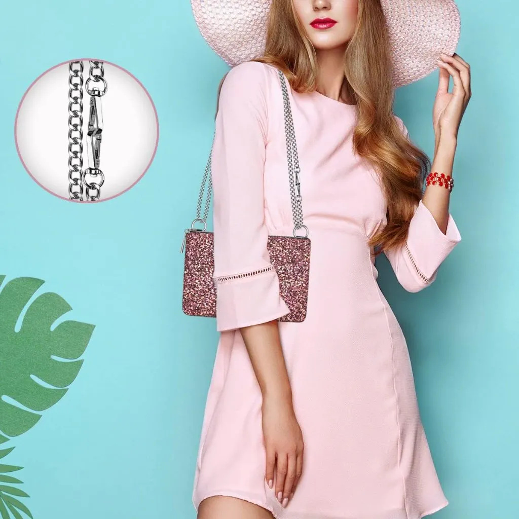 ⚡Women's Red Sequin Cocktail Glitter Evening Crossbody Shoulder Clutch Handbag - Image 3