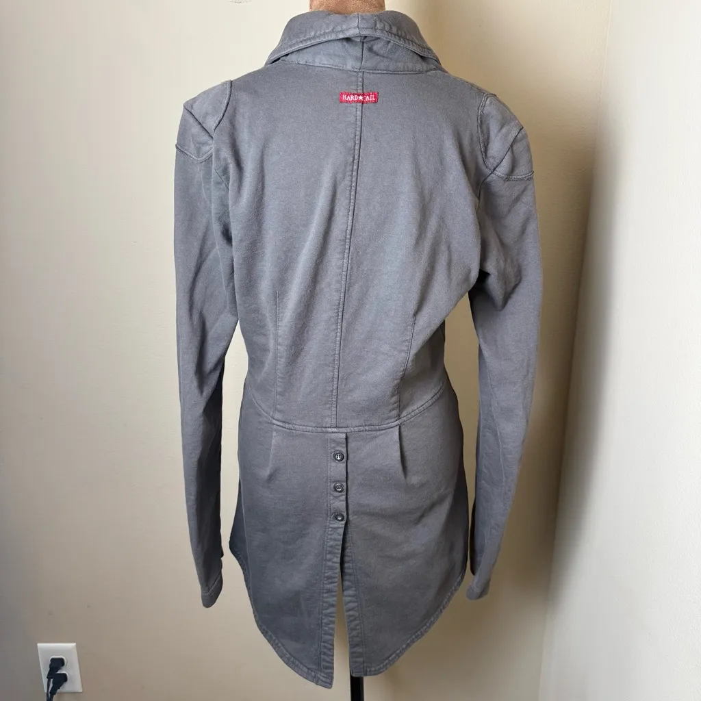 Hard Tail Forever Jacket Cardigan Womens Small Army Green Shirt Top 100% Cotton - Image 2