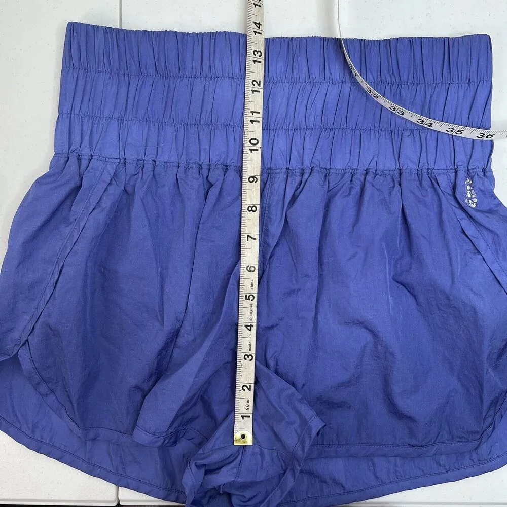 Free People Size L FP Movement The Way Home Shorts High Waist Lined Purple Logo - Image 14
