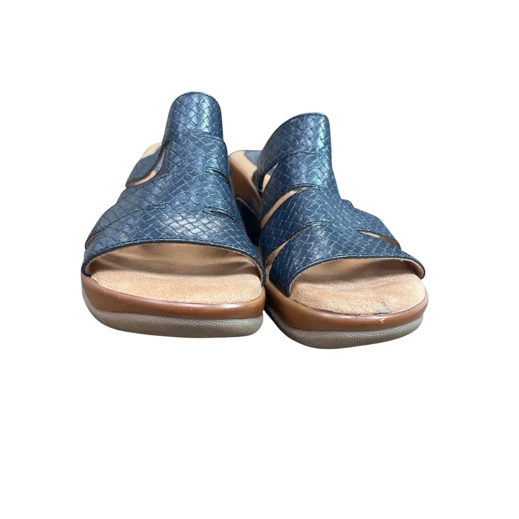 Rialto Womens synthetic Navy Blue Slide Wedge Sandals Sz 6M SKU 9495 - Image 10