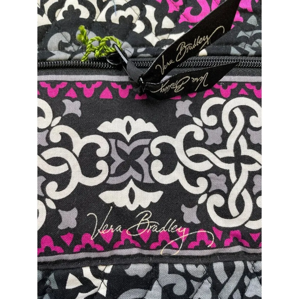 Vera Bradley Canterberry Magenta Women's Black Pink Floral Back Pack SKU 6091 - Image 10