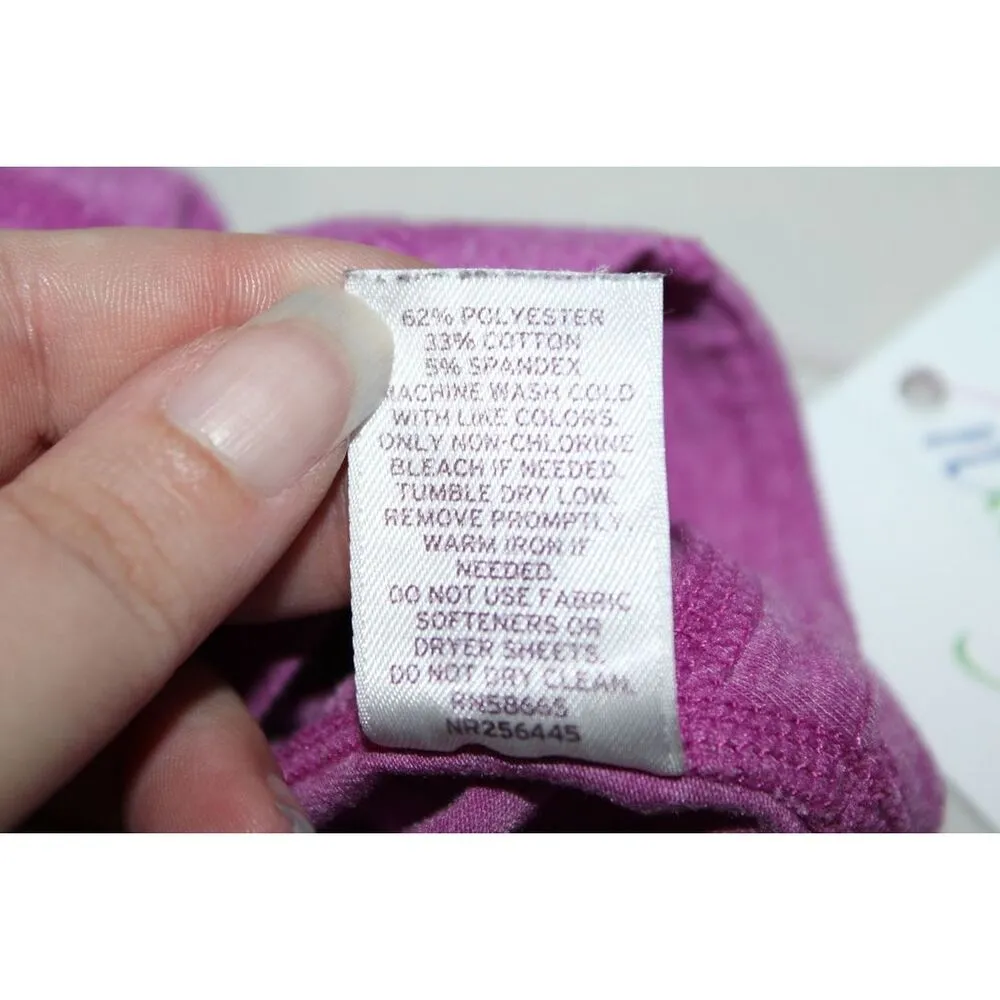 Womens Zella Purple Athletic Short Sleeve V-Neck T-Shirt Athletic Top Size XS - Image 6