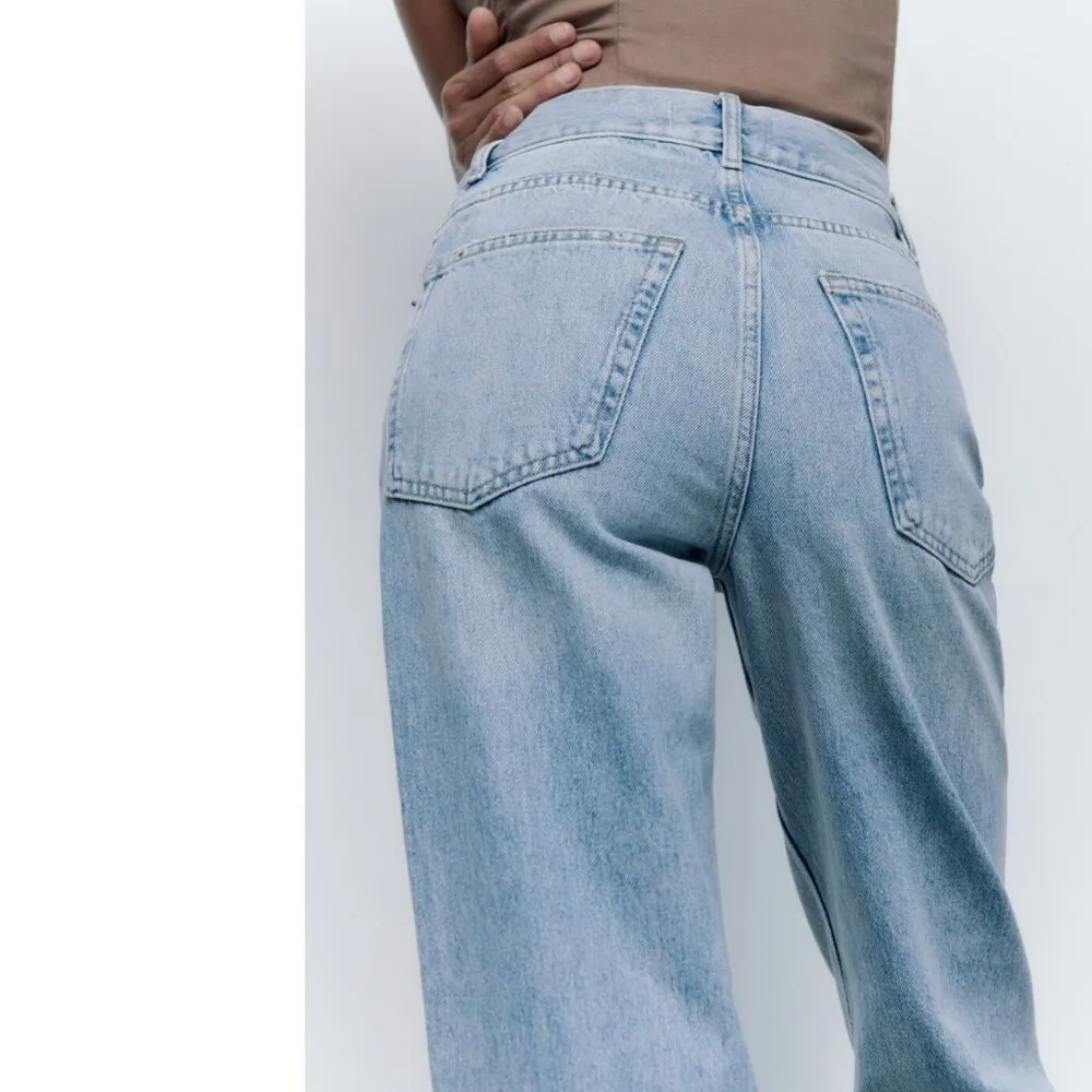 NWT ZARA THE BOYBOY FIT JEANS STRAIGHT LEG MID WAIST RELAXED FIT - Image 5