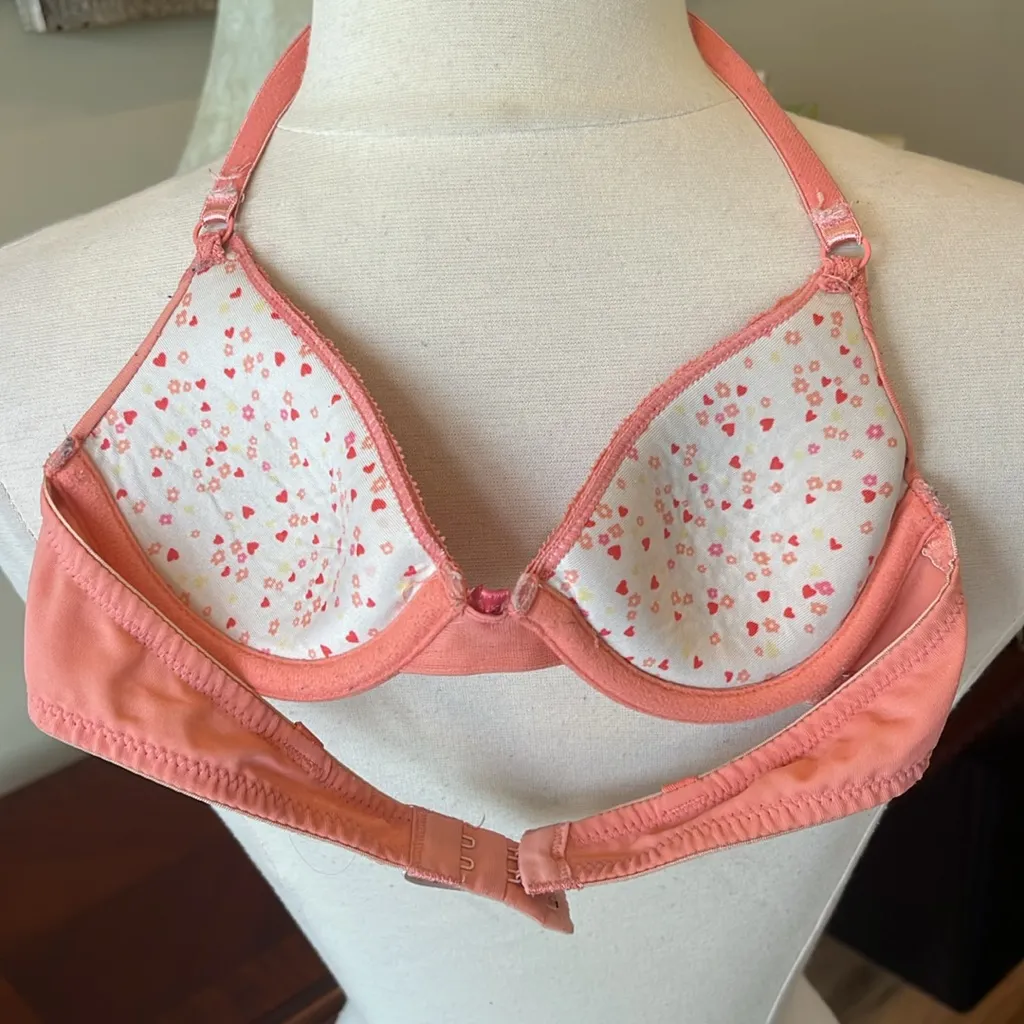 Lacey Peach Halter Bra Size 30 Orange - Image 5