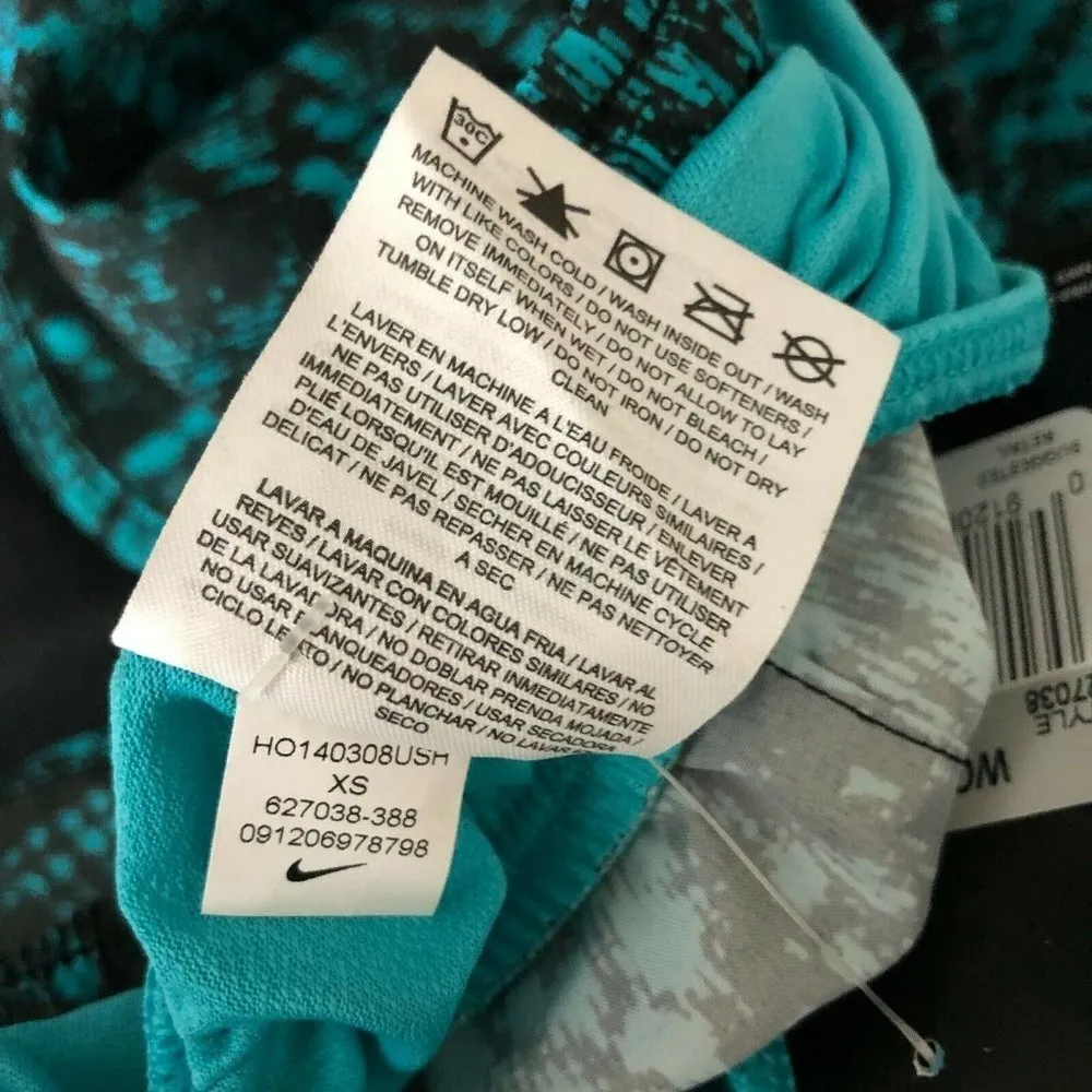 Nike Womens Printed Modern Tempo Shorts Dri-Fit Built in Brief Snake Blue XS - Image 8