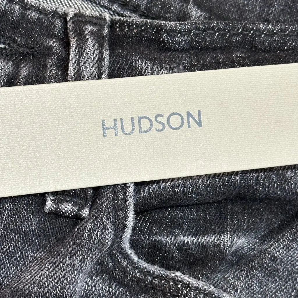 Hudson Nico Mid Rise Straight Inseam Split Black Star Denim Jeans Size 25 NWT - Image 9