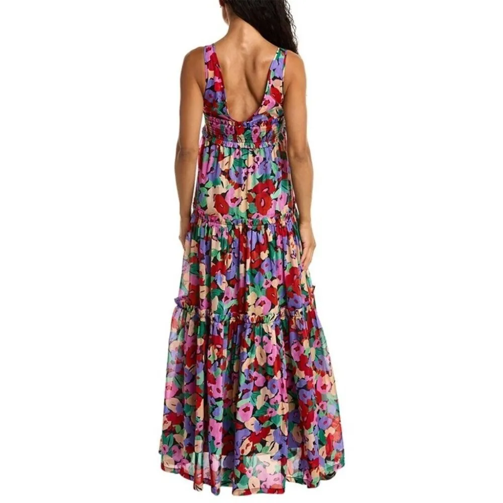 Nicholas Myla Maxi Dress in Multicolor 2 Womens Long Floral Gown Black - Image 15