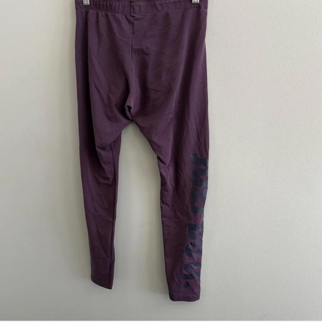Nike Deep Purple Leggings with Just Do It Logo - Image 2