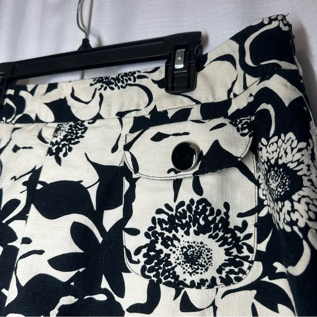 Vintage Y2K NWOT 12 Aline Front Pleat Skirt Coquette Preppy Woven Cotton  Lined - Image 2