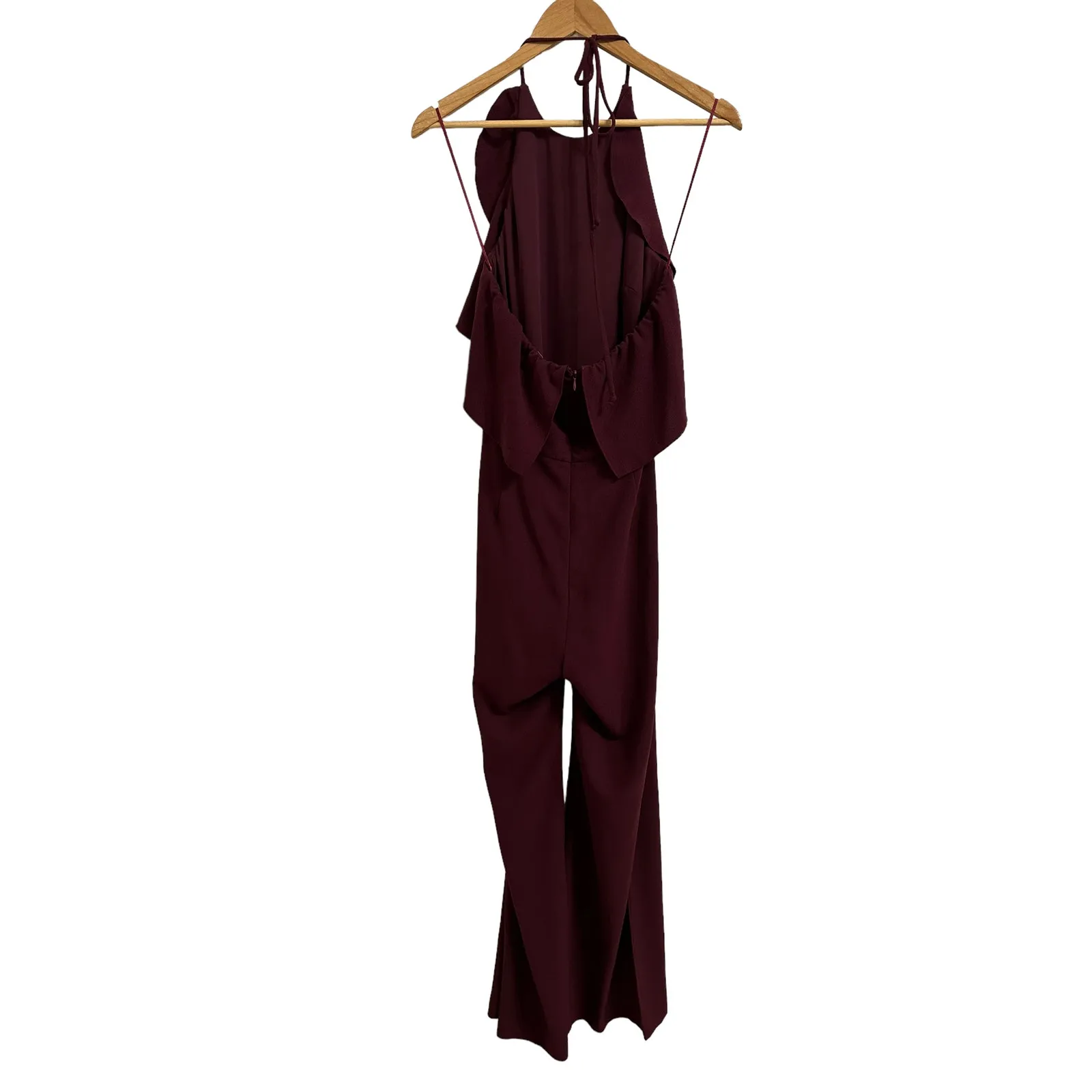 Charles Henry ruffle halter jumpsuit‎ raisen size Large - Image 2