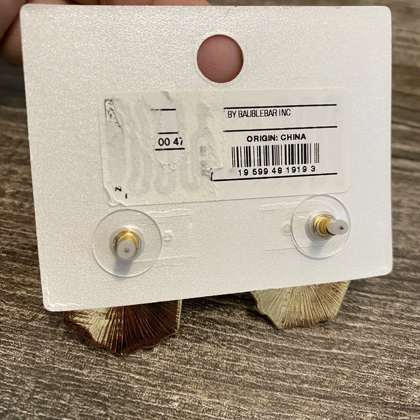 Sugarfix White Enamel Christmas Present Dangle Goldtone Earings Baublebar Ribbon - Image 2