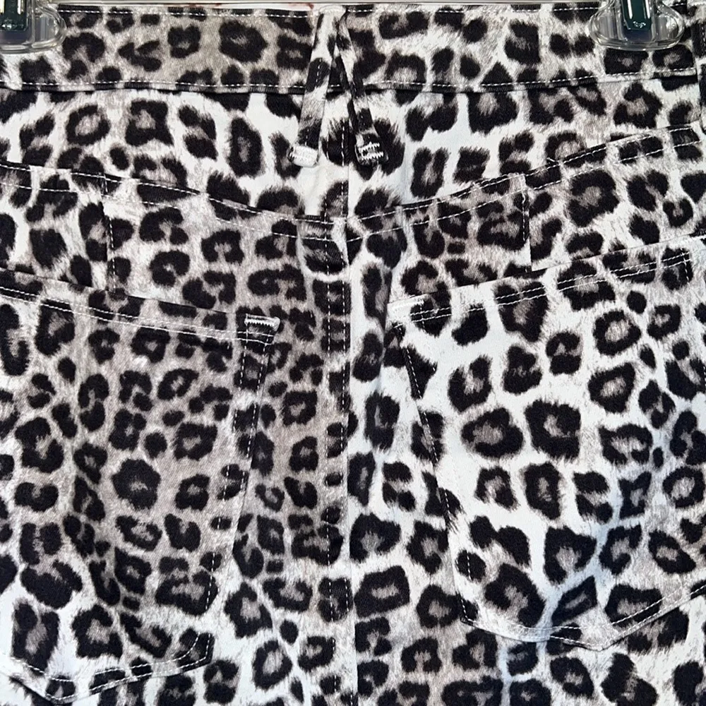 Good American Skirt Womens US 8 EU 29 Snow Leopard Animal Print Mini Short - Image 5