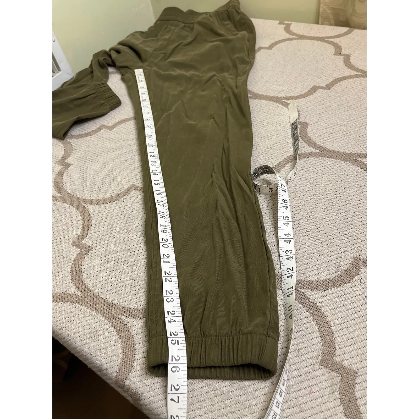 Old navy High-Waisted Twill Jogger Pants
 pull on, arboretum, size medium - Image 10