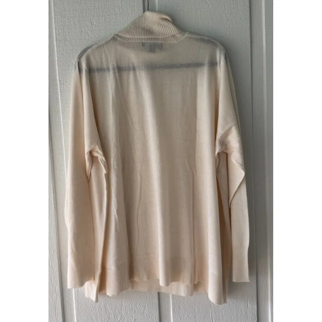 Ellos Turtleneck Sweater Knit Pullover Long Sleeve‎ Beige 2X Tan Size XXL - Image 6