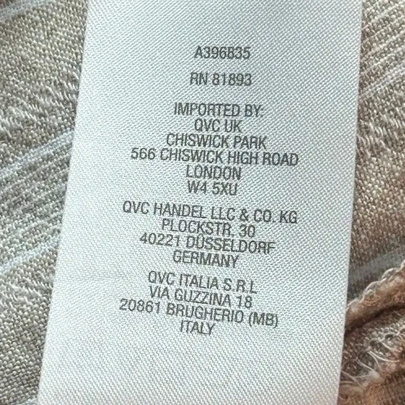 Susan Graver Susan‎ Graver Linen Button Up Top Tan 2X - Image 7