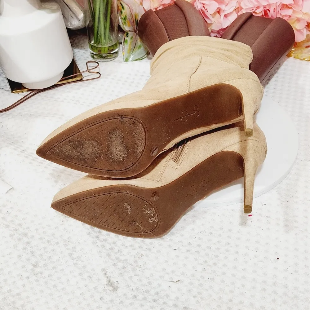 JESSICA Simpson Lejos Almond Ankle Scrunched Top Stilletto Zip Up Bootie Sz 11 - Image 10